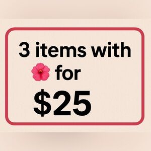 🎶😁🌺 3 Items for $25 Offer 🌺😁🎶
